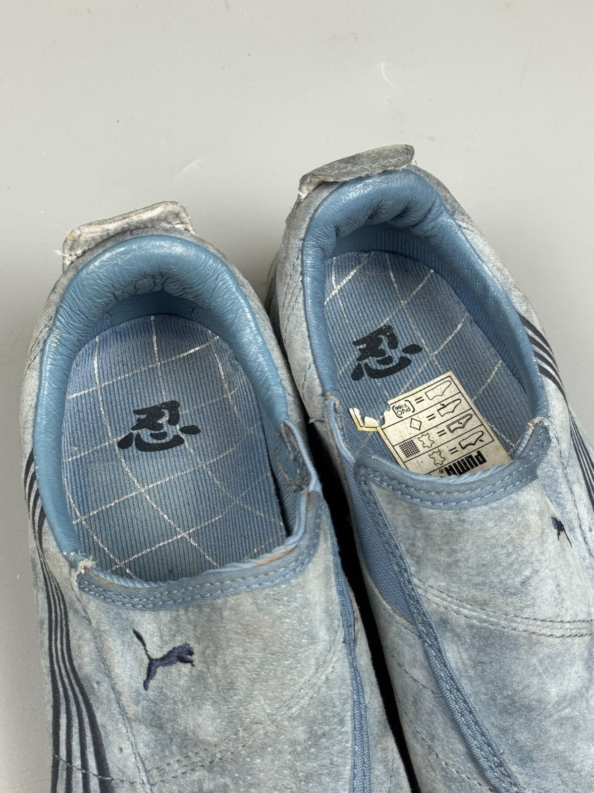 Puma Uke Vintage Blue Suede Sneakers, Women's US 7
